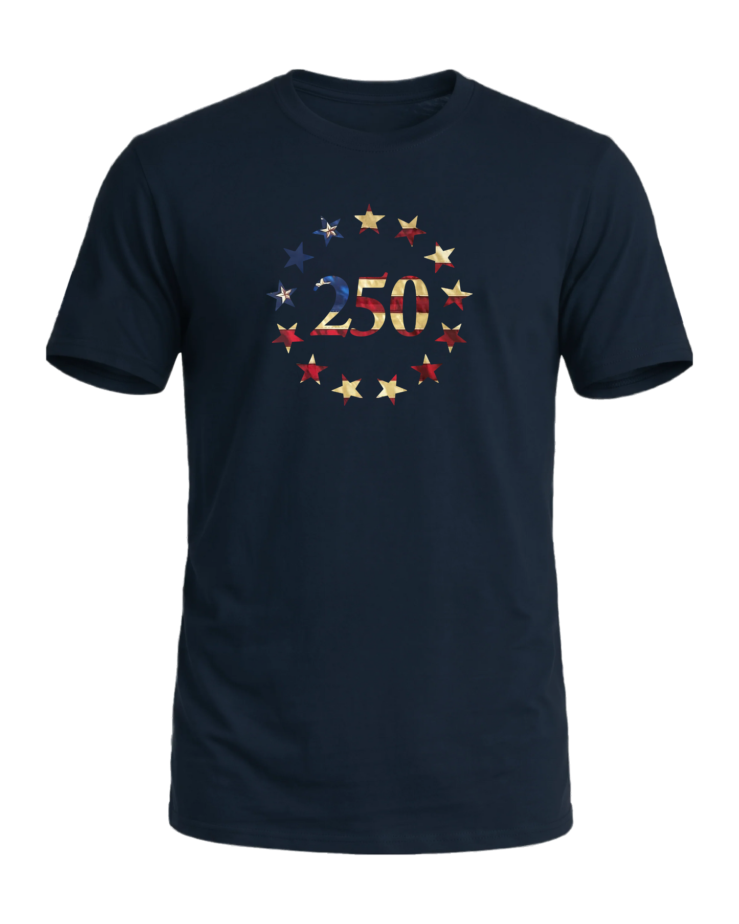 America 250 Betsy Ross tee, Old Glory Navy, front