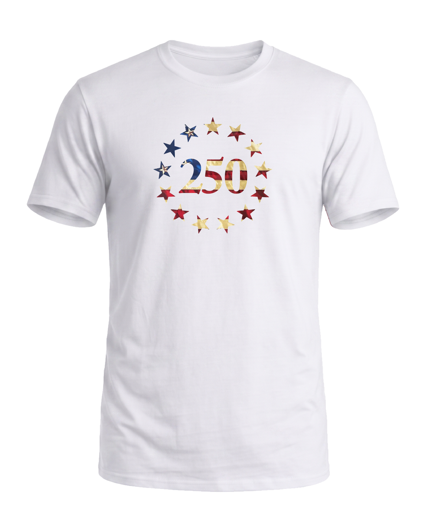 America 250 Betsy Ross tee, Liberty White, front