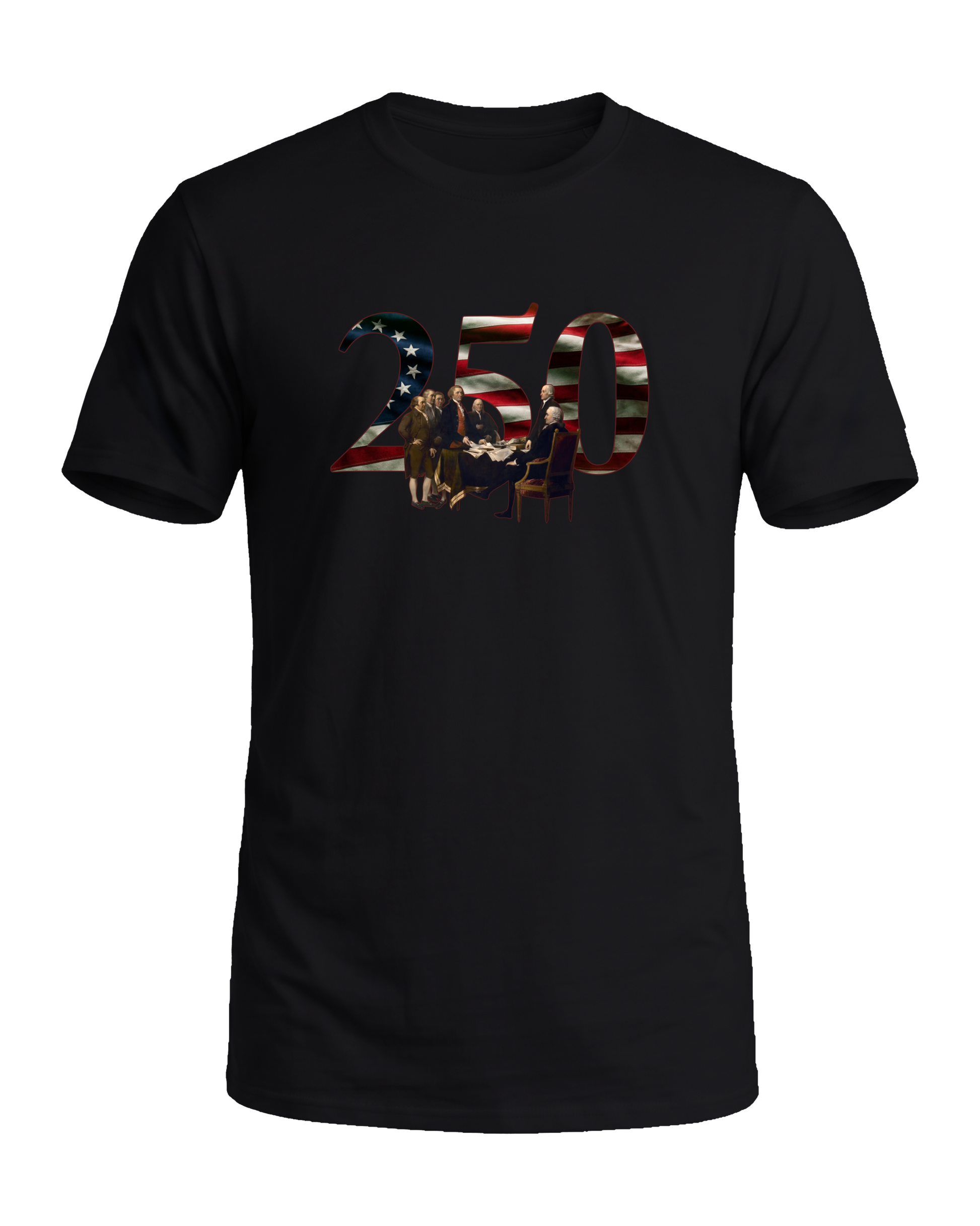 America 250 The Signing tee, Midnight Patriot, front