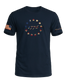 Sacred Honor 1776 Betsy Ross 13 Stars Tee in Old Glory Navy, American-made