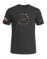 Sacred Honor 1776 Betsy Ross 13 Stars Tee in Gunmetal Grey, American-made