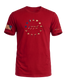 Sacred Honor 1776 Betsy Ross 13 Stars Tee in Valley Forge Red, American-made
