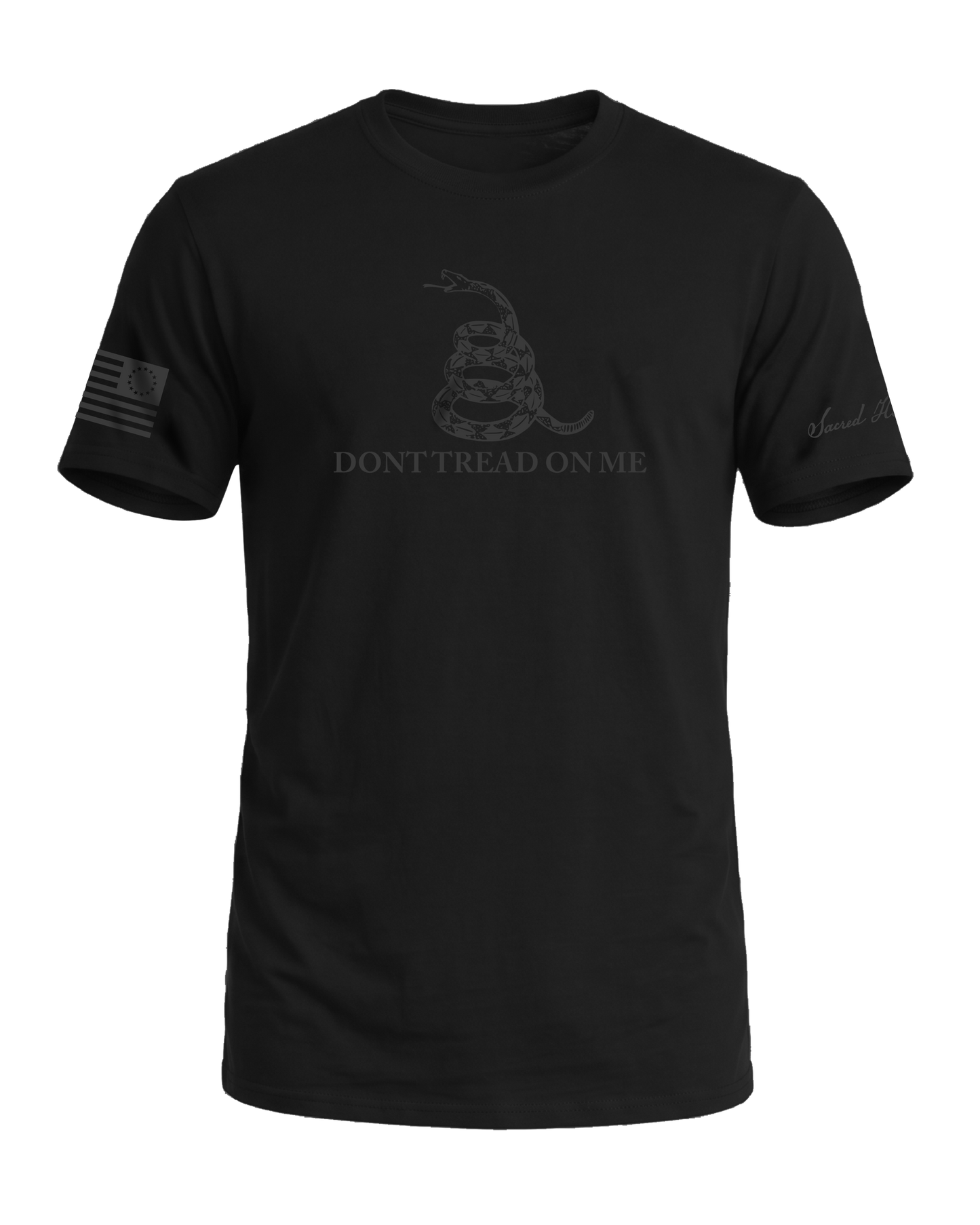 Sacred Honor Never Surrender Don't Tread On Me Tee in Midnight Patriot, American-made