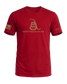 Sacred Honor Never Surrender Don't Tread On Me Tee in Valley Forge Red, American-made