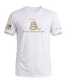 Sacred Honor Never Surrender Don't Tread On Me Tee in Liberty White, American-made