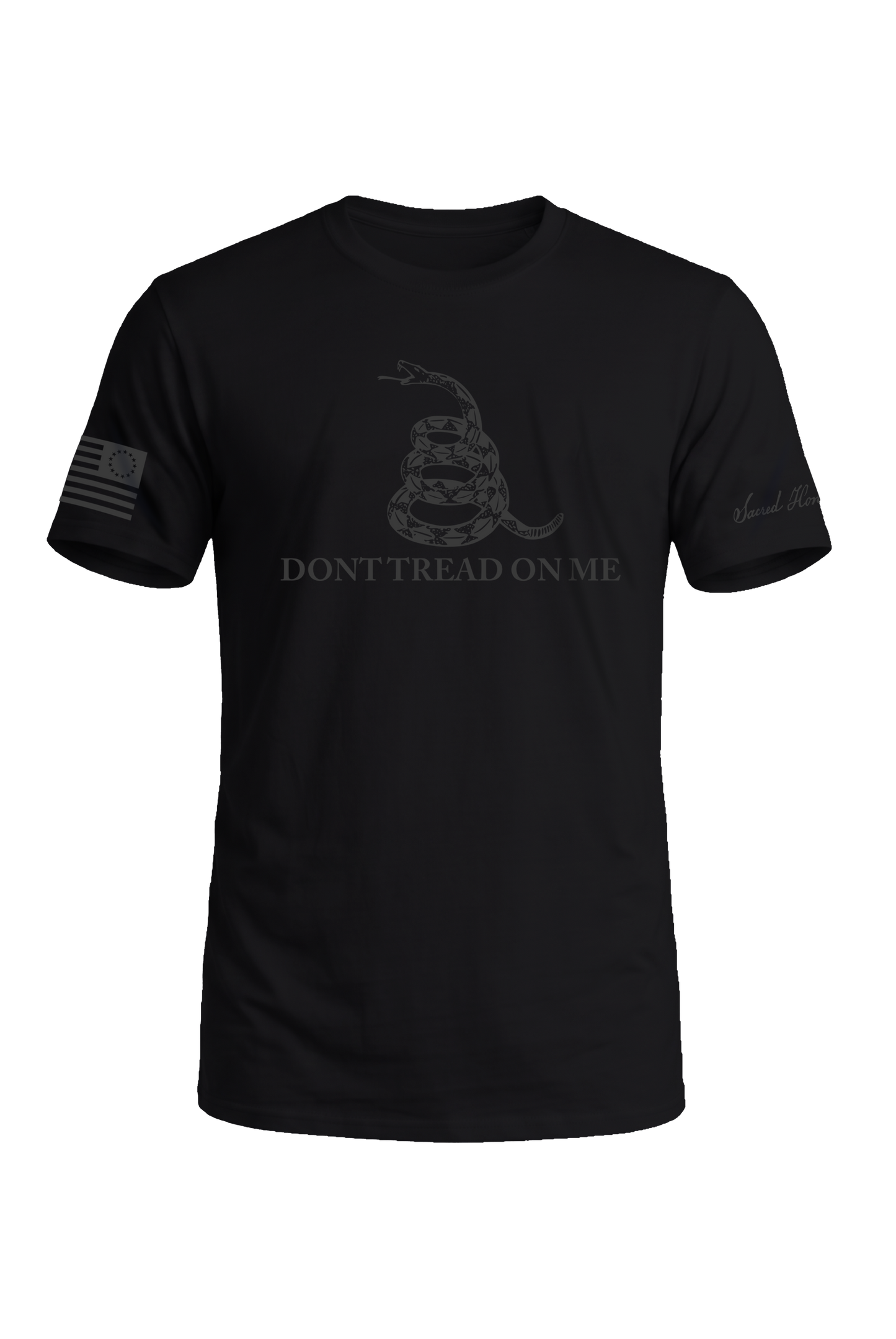 Never Surrender Don't Tread On Me Tee in Midnight Patriot — American-made