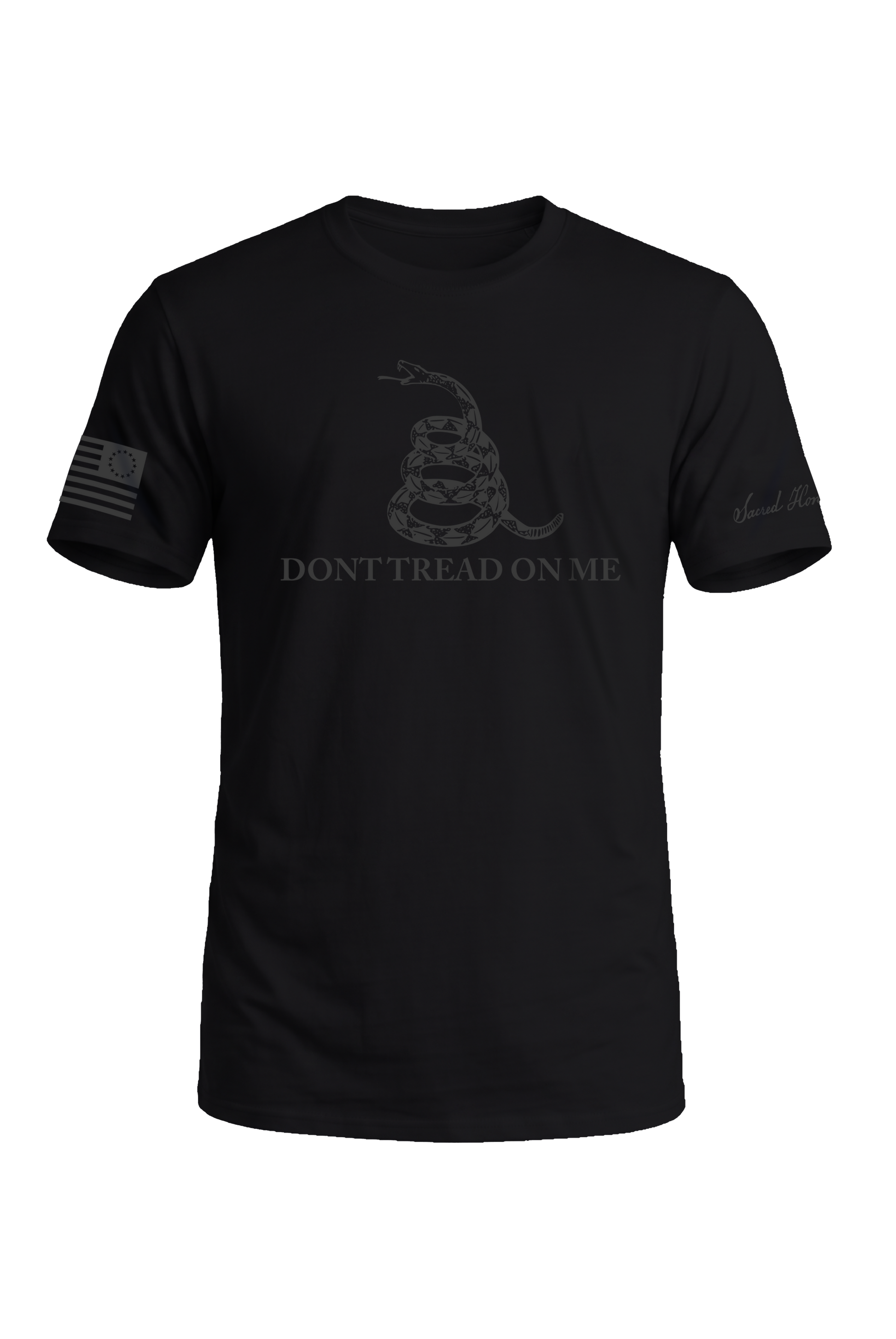 Never Surrender Don't Tread On Me Tee in Midnight Patriot — American-made